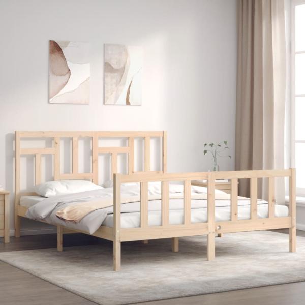 ARDEBO.de - Massivholzbett ohne Matratze 160x200 cm Kiefernholz