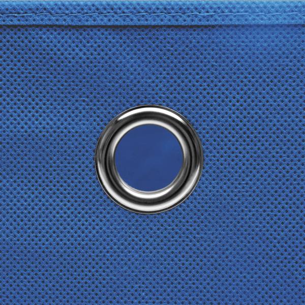 Aufbewahrungsboxen mit Deckeln 4 Stk. Blau 32x32x32 cm Stoff