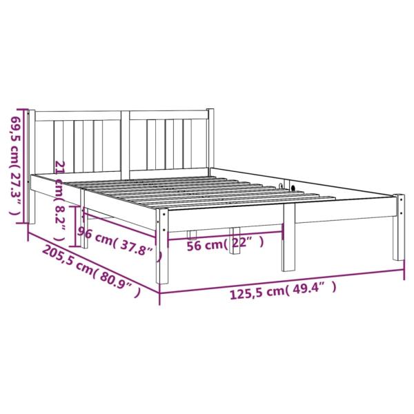 Massivholzbett ohne Matratze 120x200 cm