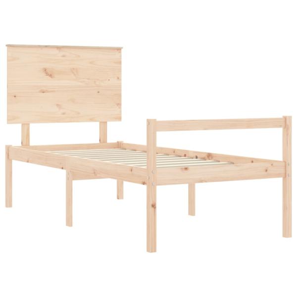 Seniorenbett mit Kopfteil 100x200 cm Massivholz