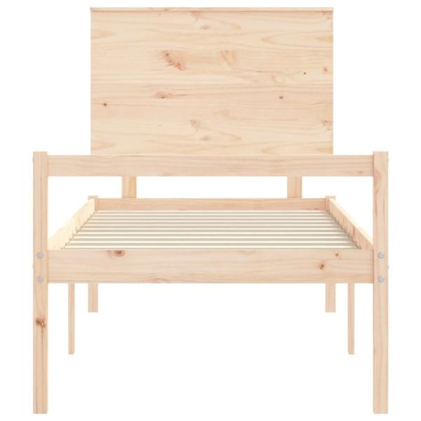 Seniorenbett mit Kopfteil 100x200 cm Massivholz