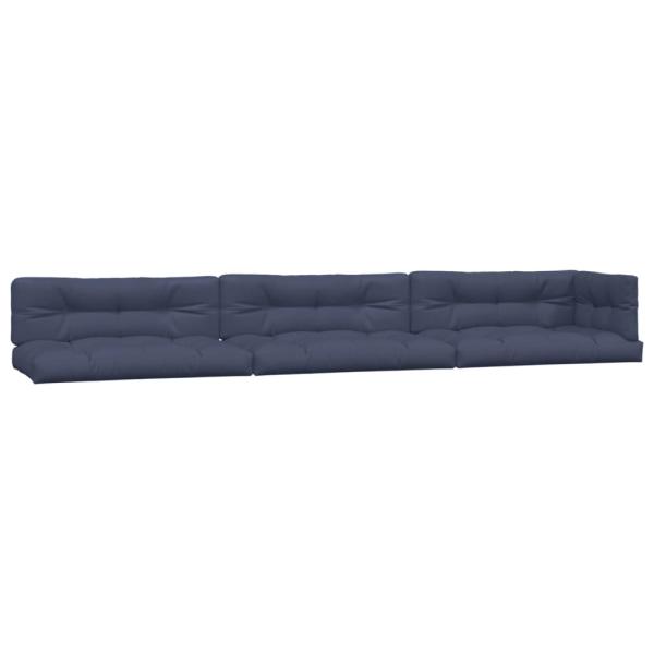 Palettenkissen 7 Stk. Marineblau Stoff
