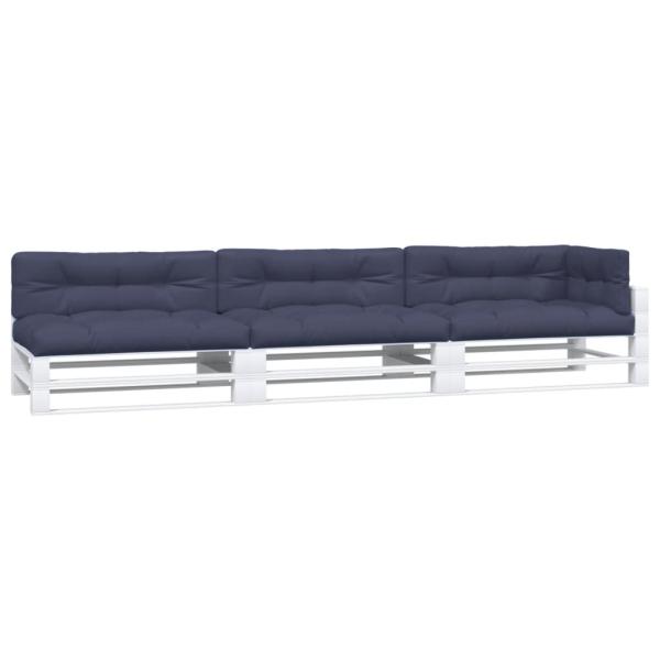 Palettenkissen 7 Stk. Marineblau Stoff