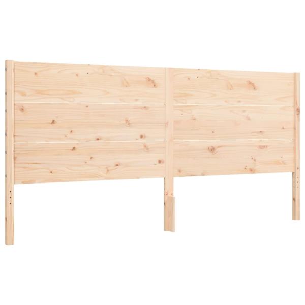 Massivholzbett mit Kopfteil 200x200 cm