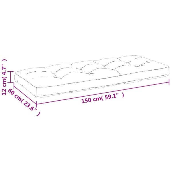 Palettenkissen 2-tlg. Creme Stoff