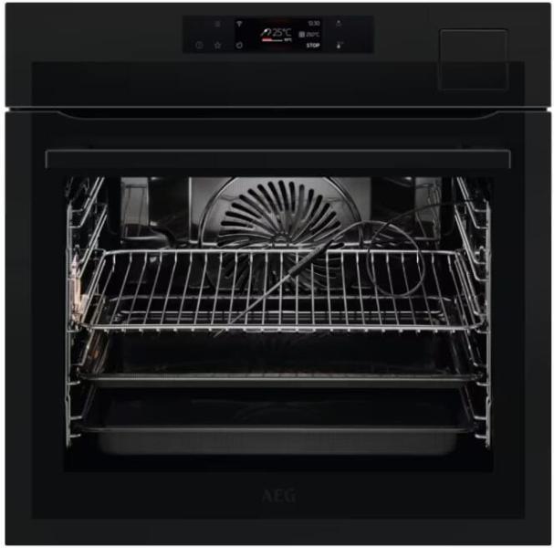 ARDEBO.de AEG BSE798380T A++ 9000 Steam Pro Dampfbackofen, 59,5 cm breit, 70 L, mit Sous Vide, WLAN, Kochassistent, Touch Control, Grillfunktion, mattschwarz