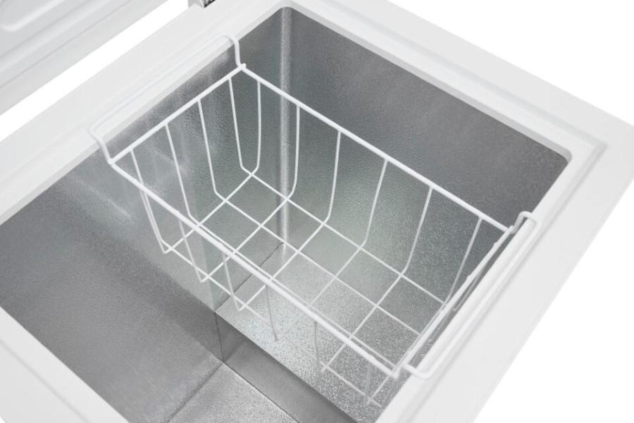 Exquisit GT100-050E Stand Gefriertruhe, 54,5 cm breit, 99 L, LED Beleuchtung, weiß