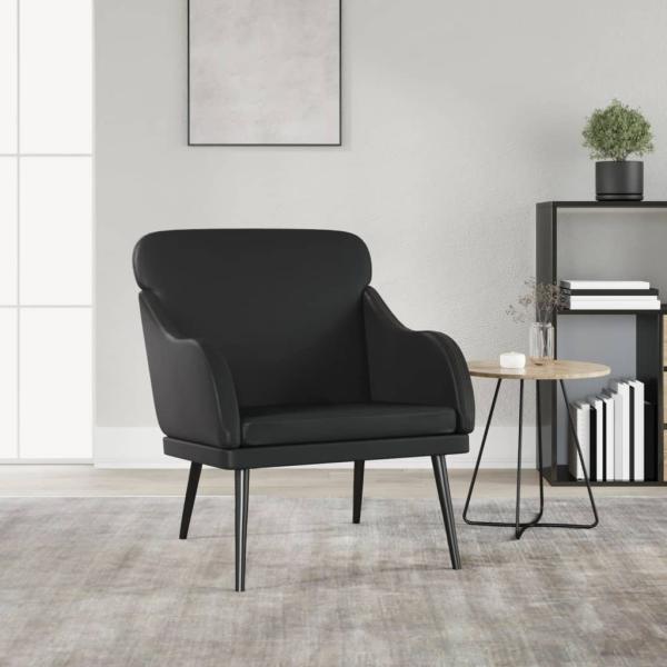 ARDEBO.de - Sessel Schwarz 63x76x80 cm Kunstleder