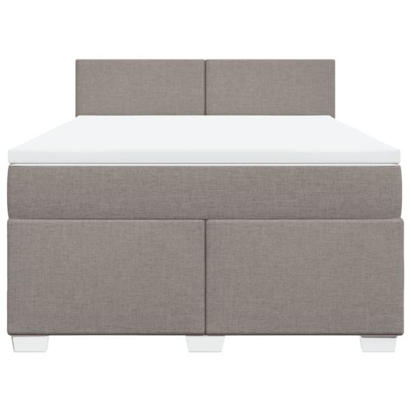Boxspringbett mit Matratze Taupe 140x190 cm Stoff