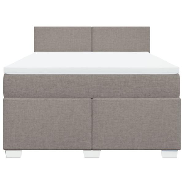Boxspringbett mit Matratze Taupe 140x190 cm Stoff