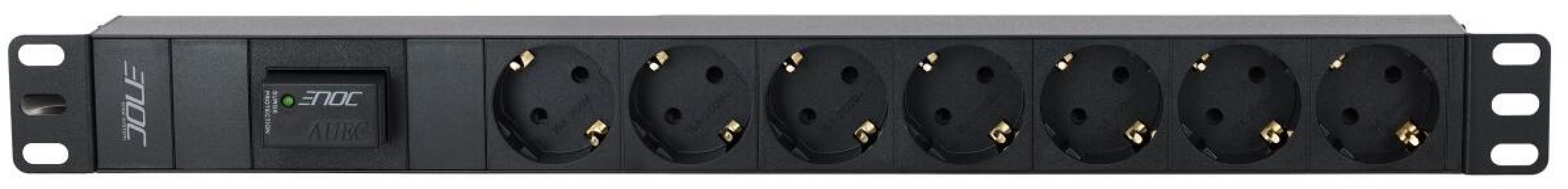 Enoc EPH 07 19" Steckdosenleiste 7-fach, ÜSS, optischer Anzeige (54577)