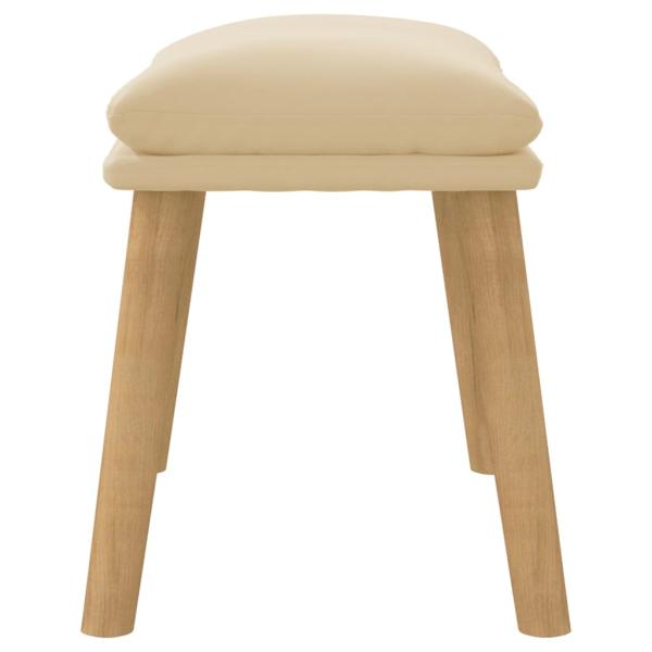 Fußhocker Cremeweiß 45x29,5x35 cm Samt