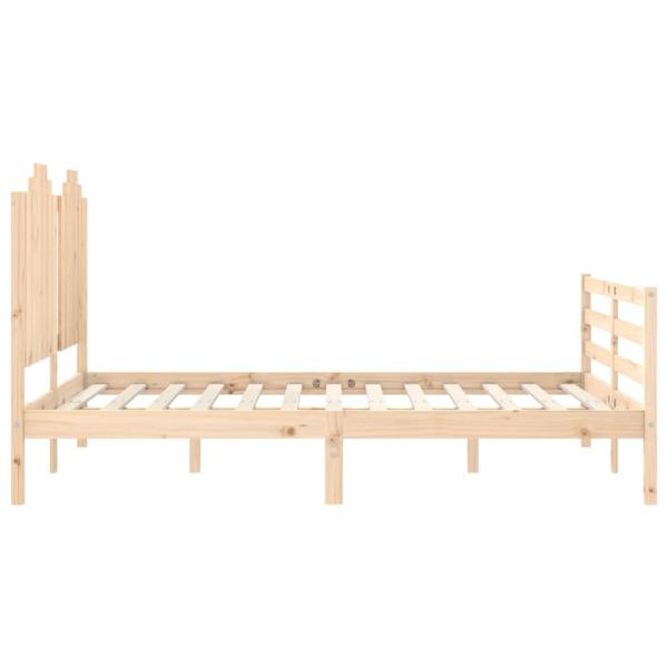 Massivholzbett mit Kopfteil 140x190 cm