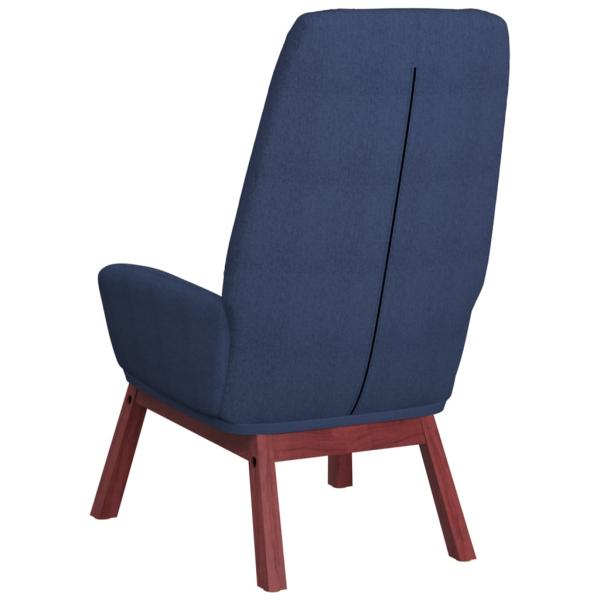 Relaxsessel mit Hocker Blau Stoff