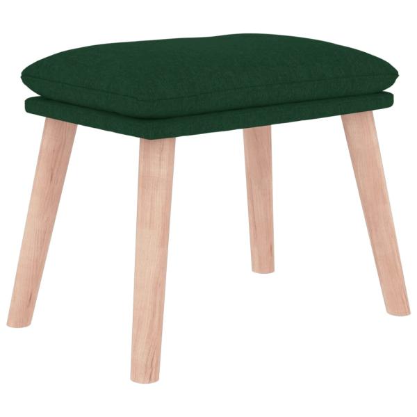 Fußhocker Dunkelgrün 45x29,5x35 cm Stoff
