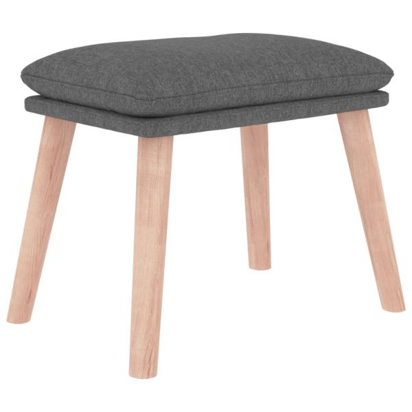 Fußhocker Hellgrau 45x29,5x35 cm Stoff