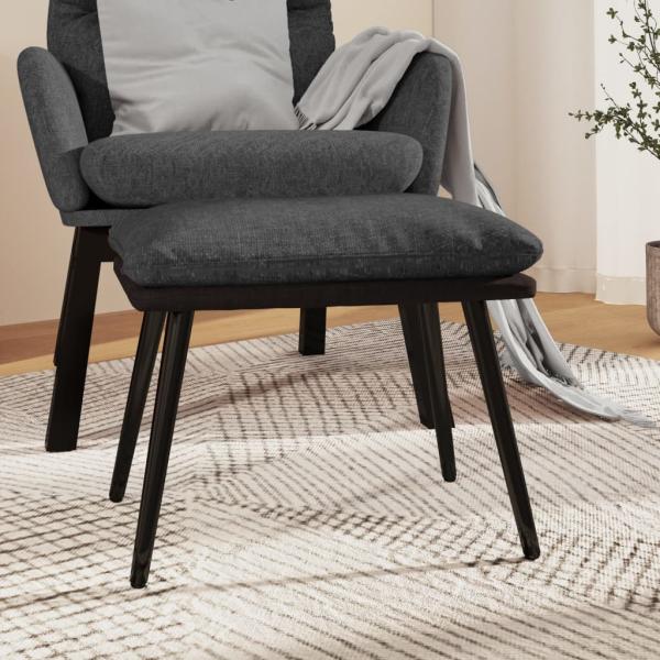 ARDEBO.de - Fußhocker Dunkelgrau 45x29,5x35 cm Stoff und Kunstleder