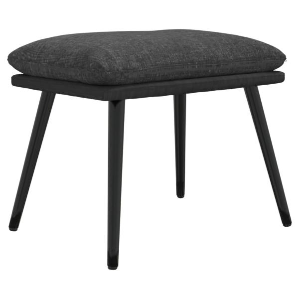 Fußhocker Dunkelgrau 45x29,5x35 cm Stoff und Kunstleder