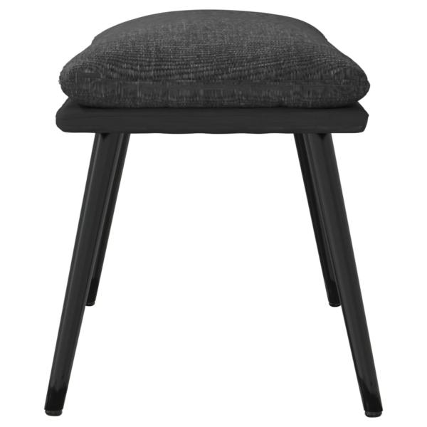 Fußhocker Dunkelgrau 45x29,5x35 cm Stoff und Kunstleder