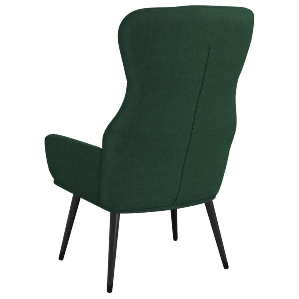 Relaxsessel mit Hocker Dunkelgrün Stoff