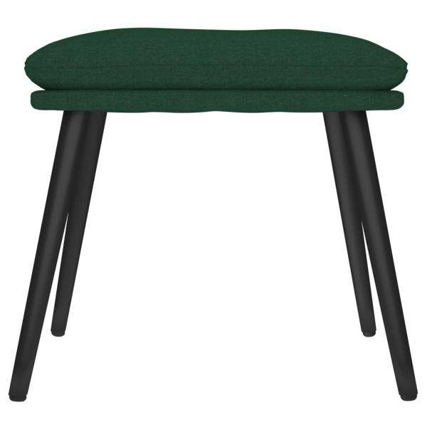 Relaxsessel mit Hocker Dunkelgrün Stoff