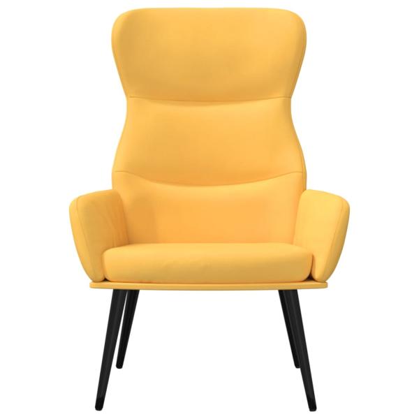 Relaxsessel mit Hocker Senfgelb Stoff