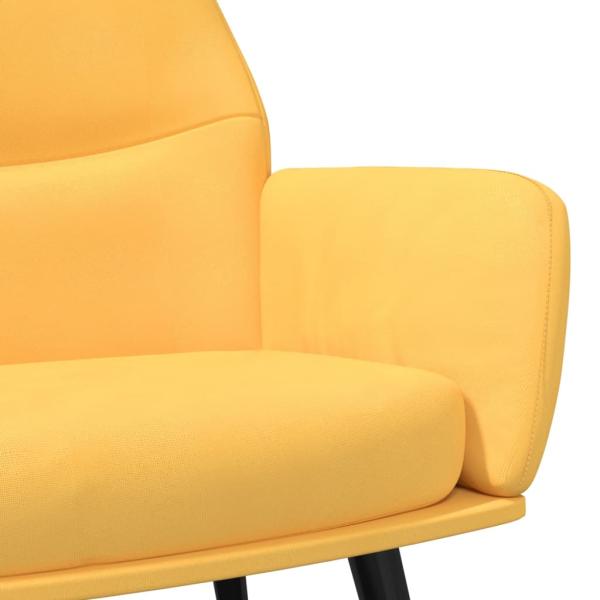 Relaxsessel mit Hocker Senfgelb Stoff