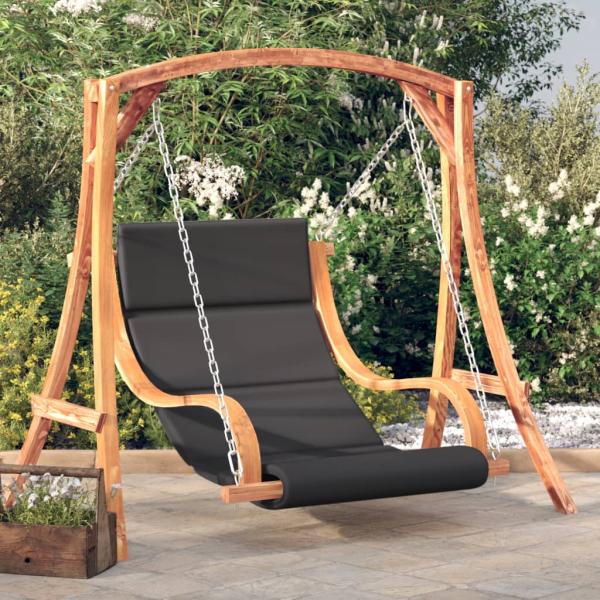 ARDEBO.de - Hollywoodschaukel mit Auflage Massivholz Fichte mit Teak-Finish