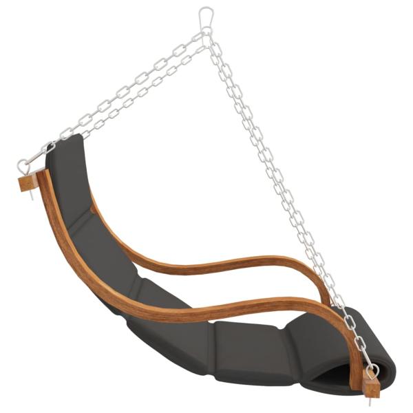 Hollywoodschaukel mit Auflage Massivholz Fichte mit Teak-Finish