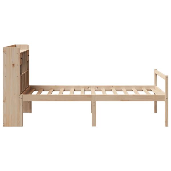 Massivholzbett mit Regal ohne Matratze 100x200 cm Kiefer