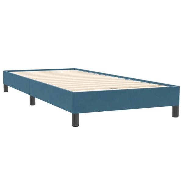 Boxspringbett mit Matratze Dunkelblau 90x220 cm Samt