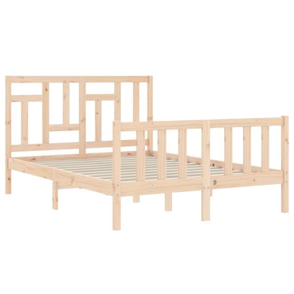 Massivholzbett ohne Matratze 140x190 cm Kiefernholz