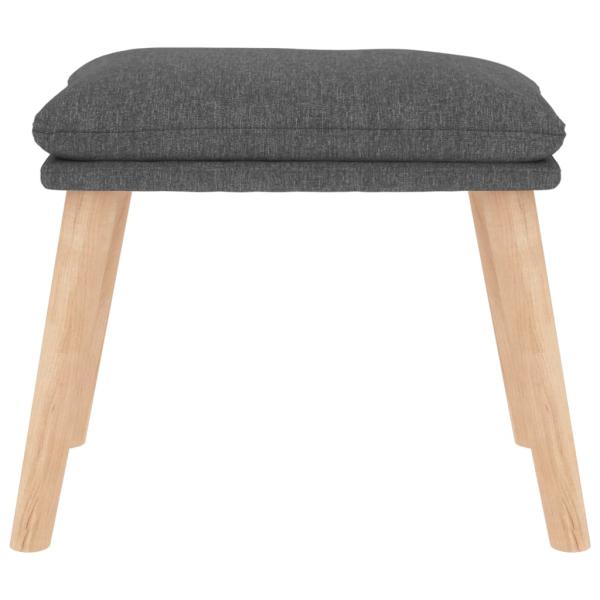 Relaxsessel mit Hocker Hellgrau Stoff