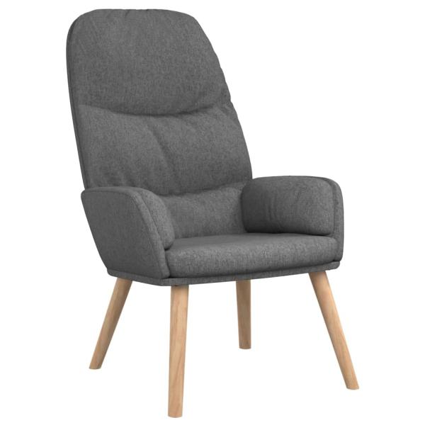 Relaxsessel mit Hocker Hellgrau Stoff