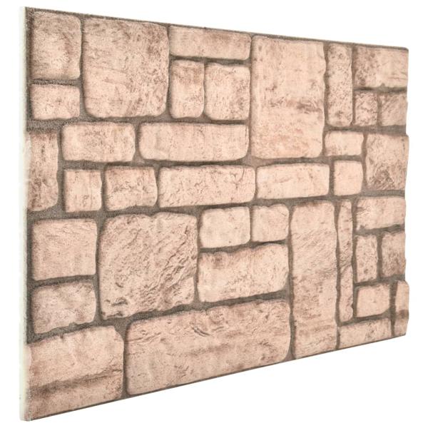 3D-Wandpaneele 10 Stk. Beige Backstein-Optik EPS