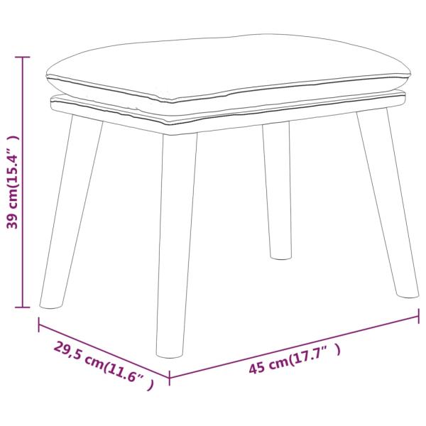 Relaxsessel mit Hocker Schwarz Stoff