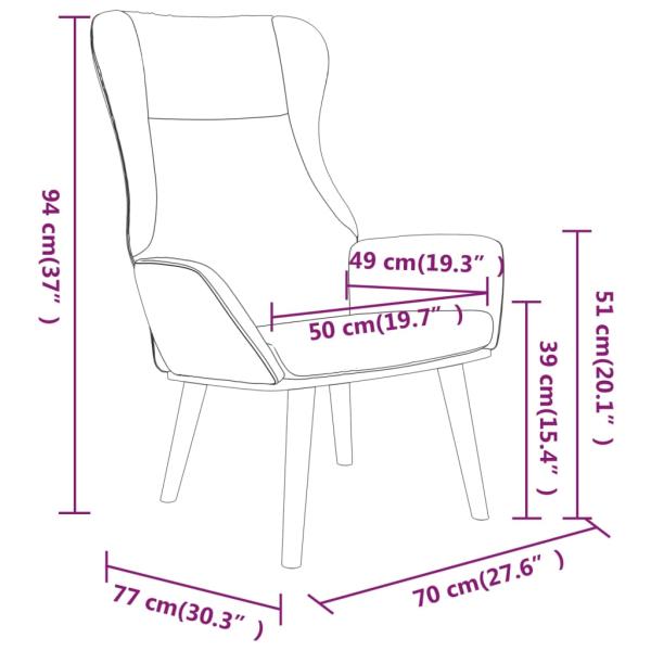 Relaxsessel mit Hocker Creme Stoff