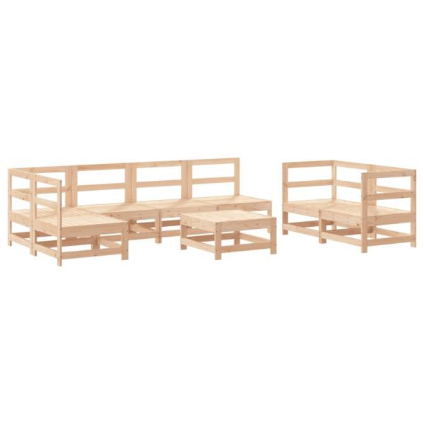 8-tlg. Garten-Lounge-Set Massivholz Kiefer