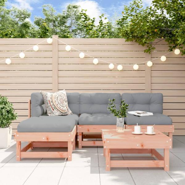 ARDEBO.de - 5-tlg. Garten-Lounge-Set mit Kissen Massivholz Douglasie