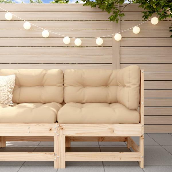 ARDEBO.de - Ecksofa mit Kissen Massivholz Kiefer