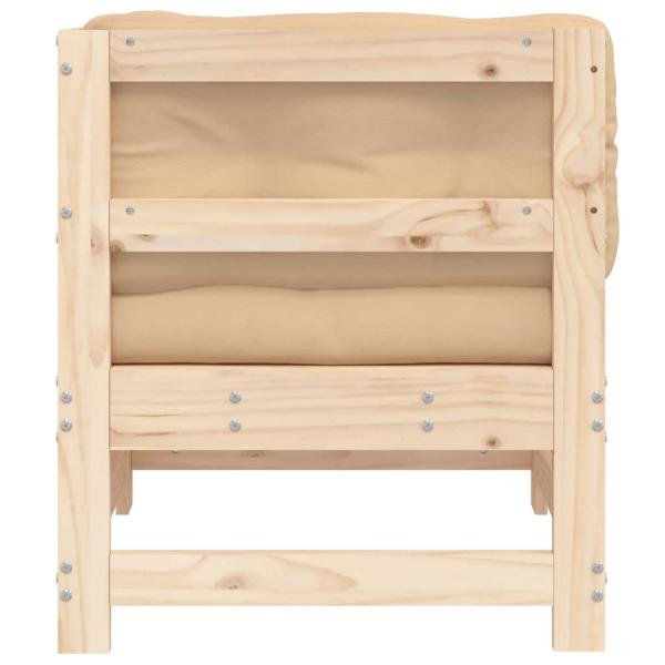 Ecksofa mit Kissen Massivholz Kiefer