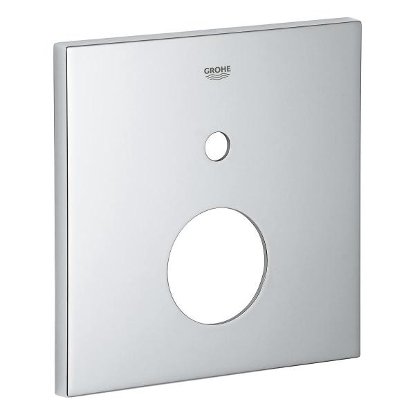 ARDEBO.de GROHE Rosette, eckig, für Einhandmischer-Fertigmontagesets mit 2-Wege Umstellung, chrom (48435000)