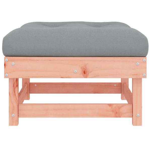 Gartenhocker mit Kissen Massivholz Douglasie