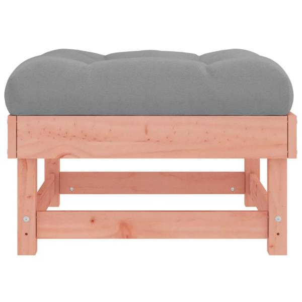 Gartenhocker mit Kissen Massivholz Douglasie