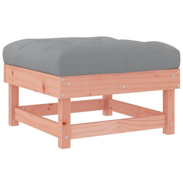 Gartenhocker mit Kissen Massivholz Douglasie