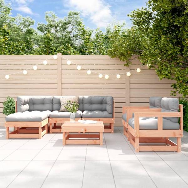 ARDEBO.de - 7-tlg. Garten-Lounge-Set Massivholz Douglasie