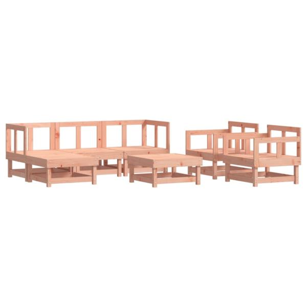 7-tlg. Garten-Lounge-Set Massivholz Douglasie