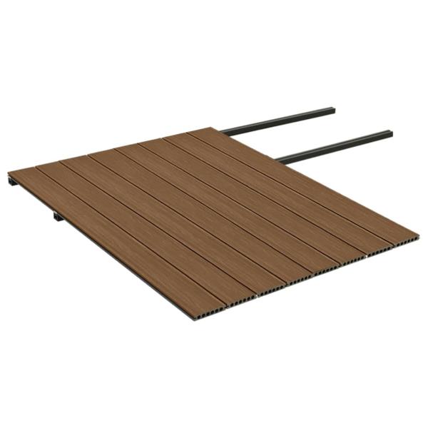 WPC Terrassendielen mit Zubehör Braun und Grau 20 m² 4 m