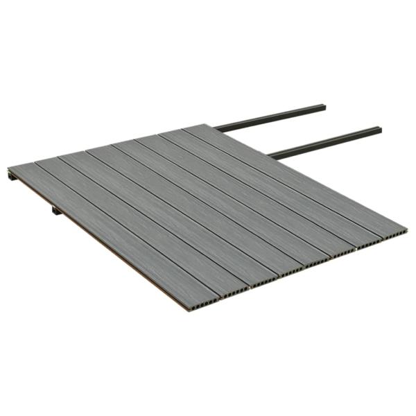 WPC Terrassendielen mit Zubehör Braun und Grau 20 m² 4 m
