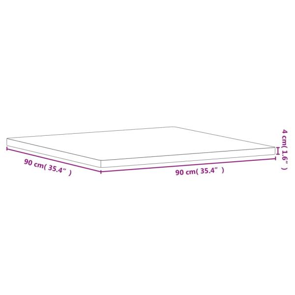 Tischplatte 90x90x4 cm Quadratisch Massivholz Buche